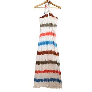 Young Fabulous & Broke Tie Dye Maxi Dress XS Halter Boho Festival Beachwear